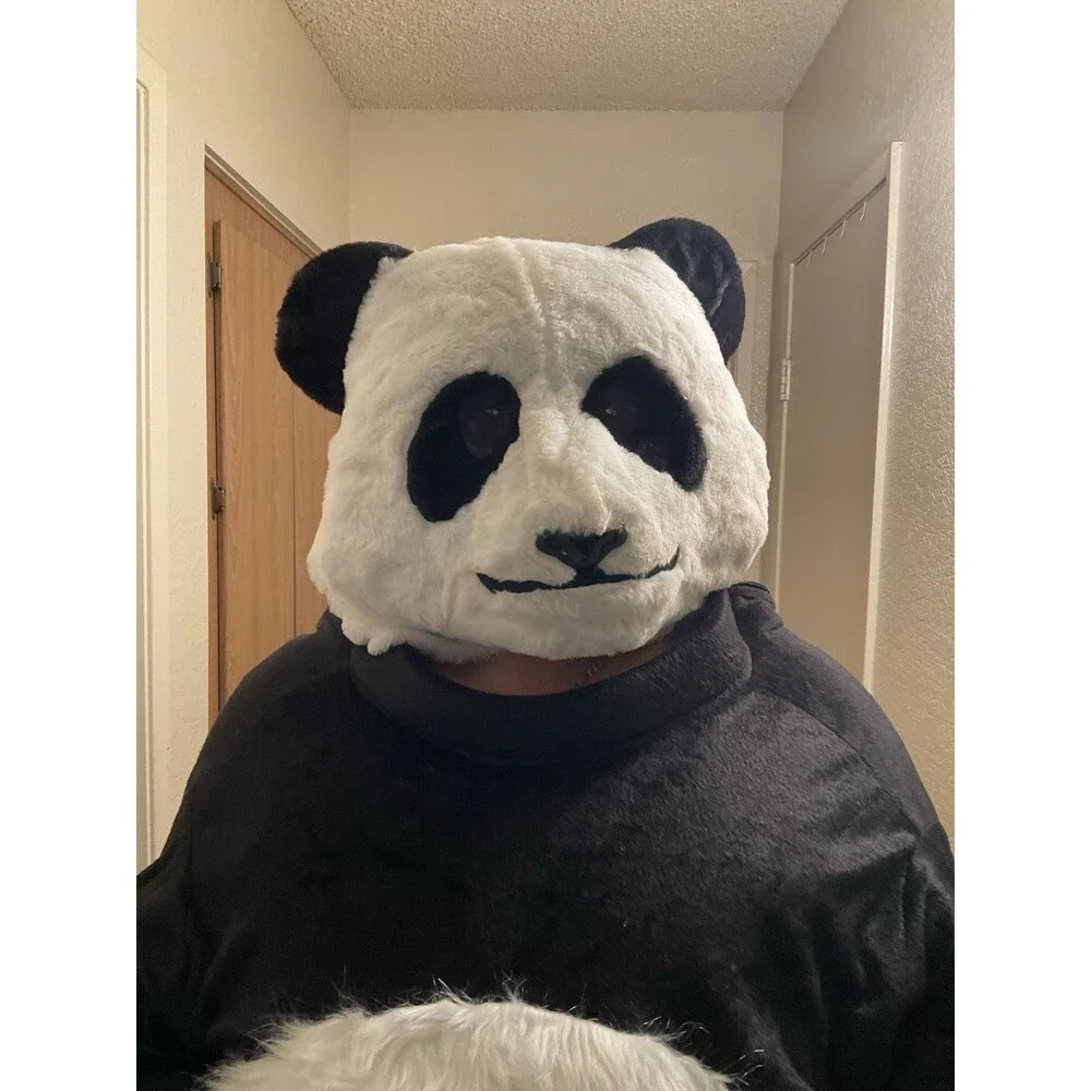 Halloween Cute Panda Mascot Costume Cosplay Halloween Hairy Adult Party Xl